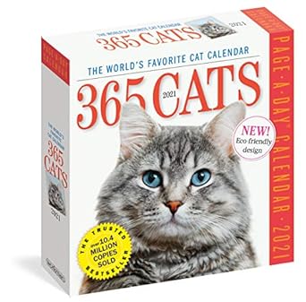 365 cats page a day calendar 2021 1st edition workman calendars 1523508590, 978-1523508594