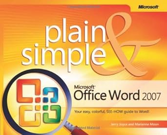 microsoft office word 2007 plain and simple 1st edition jerry joyce ,marianne moon 0735622930, 978-0735622937