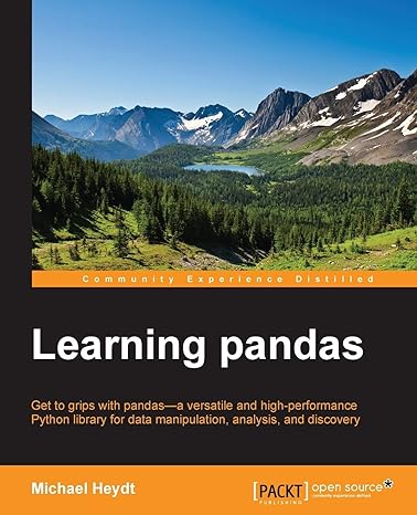 learning pandas 1st edition michael heydt 1783985127, 978-1783985128