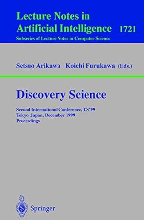 discovery science second international conference ds99 tokyo japan december 6 8 1999 proceedings 1999th