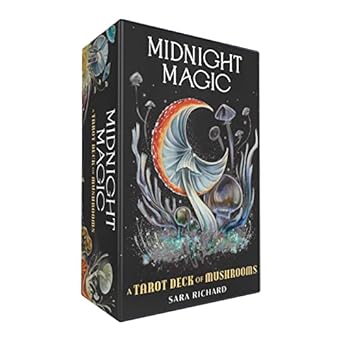 midnight magic a tarot deck of mushrooms 1st edition sara richard 1507220138, 978-1507220139