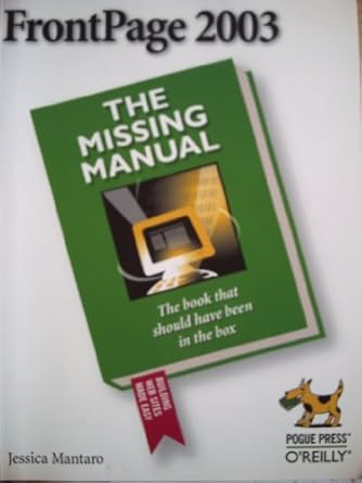 frontpage 2003 1st edition jessica mantaro b00cve0j7c
