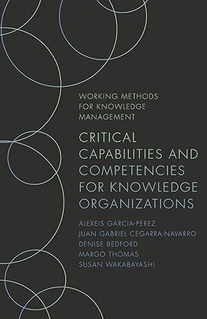 critical capabilities and competencies for knowledge organizations 1st edition juan cegarra navarro