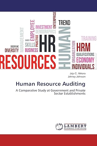 human resource auditing a comparative study at government and private sector establishments 1st edition joju