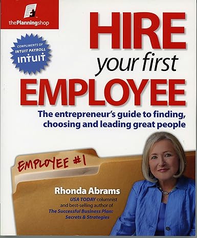 hire your first employee 1st edition rhonda abrams 1933895136, 978-1933895130