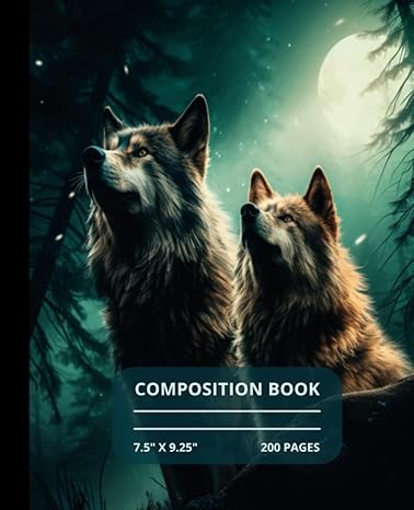 wolves composition book wolf inspired composition book 1st edition the crystal cove design b0ch2bm8jm