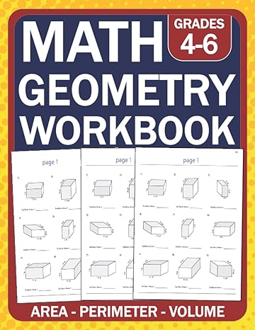 math geometry workbook for grades 4 6 perimeter area and volume geometry math practice workbook for 4th grade