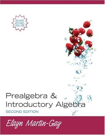 prealgebra and introductory algebra 2nd edition elayn martin gay 0131577050, 978-0131577053