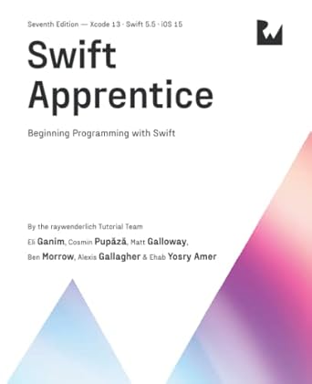 swift apprentice beginning programming with swift 1st edition raywenderlich tutorial team ,eli ganim ,cosmin