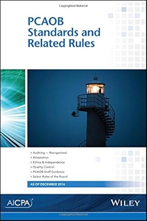pcaob standards and related rules 1st edition aicpa 1945498250, 978-1945498251