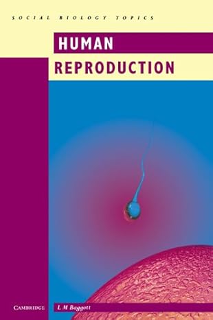 human reproduction 1st edition l m baggott b005zobskm