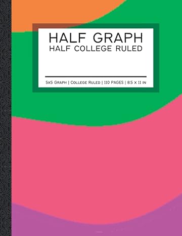 half 5x5 graph half college ruled half 5x5 grid half college ruled composition pages large 8 5x11 in rainbow