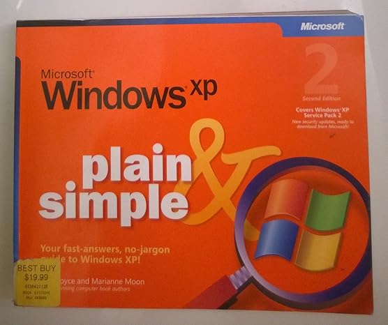 microsoft windows xp plain and simple second edition 2nd edition jerry joyce ,marianne moon 0735621128,