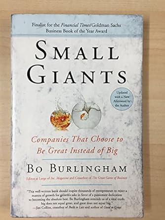 small giants companies that choose to be great instead of big updated edition bo burlingham 1591841496,