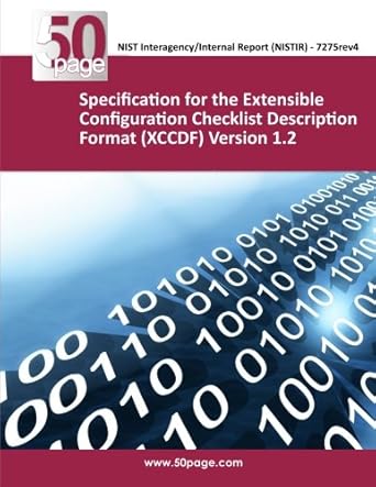 specification for the extensible configuration checklist description format version 1 2 1st edition nist