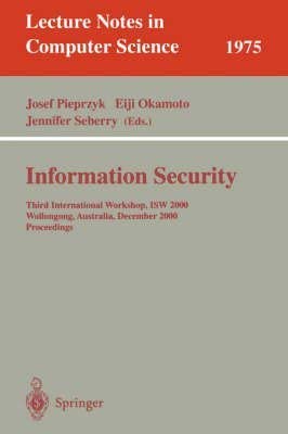 information security 1st edition josef pieprzyk 3540414169, 978-3540414162