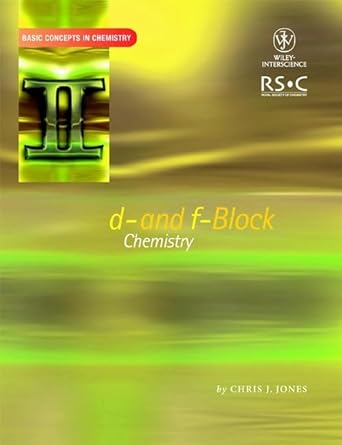 d and f block chemistry 1st edition chris j jones 0471224766, 978-0471224761