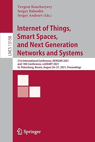 internet of things smart spaces and next generation networks and systems 1st edition yevgeni koucheryavy