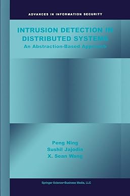 intrusion detection in distributed systems an abstraction based approach 2004th edition peng ning ,sushil