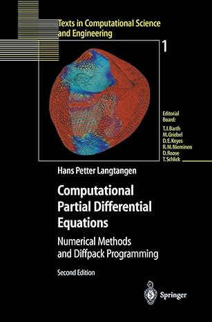 computational partial differential equations numerical methods and diffpack programming 1st edition hans p