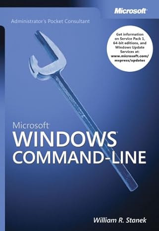 microsoft windows command line administrators pocket consultant 1st edition william r stanek b002v1h086