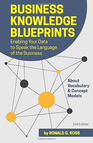 business knowledge blueprints enabling your data to speak the language of the business 1st edition ronald g