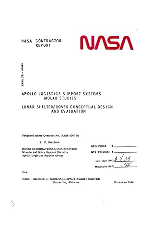apollo logistics support systems molab studies lunar shelter/rover conceptual design and evaluation 1st