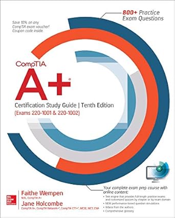 comptia a+ certification study guide tenth edition 10th edition faithe wempen ,jane holcombe 126045665x,