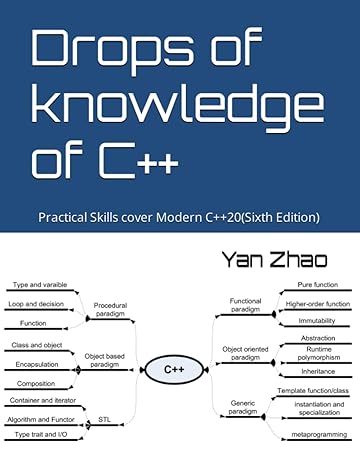 drops of knowledge of c++ practical skills cover modern c++ 1st edition yan zhao b08tfyjflc, 979-8597580944