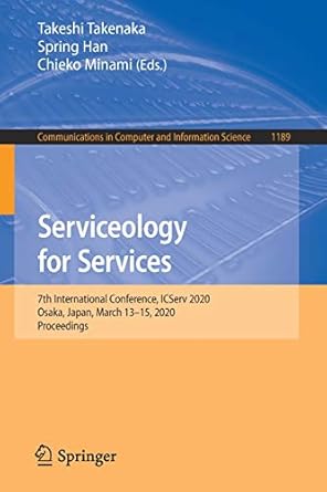 serviceology for services 7th international conference icserv 2020 osaka japan march 13 15 2020 proceedings