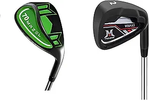 mazel golf black wm x1 iron club and 70 degree sand wedge bundle of 2  ?mazel b0chw289j5