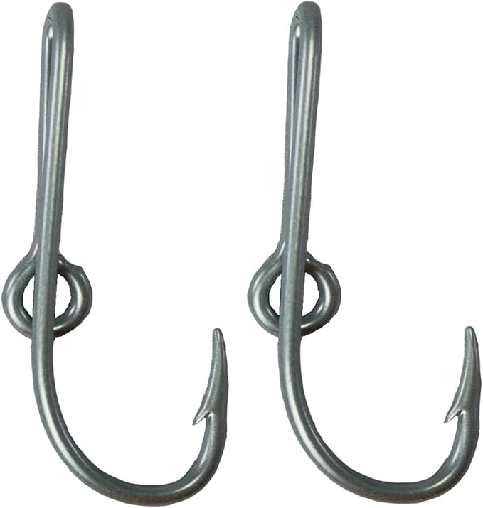 custom colored eagle claw silver hat fish hooks for cap two silver hat hook clip ?bt outdoors b0752rncdt