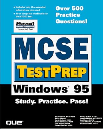 mcse testprep windows 95 1st edition jay adamson ,rebecca bridges altman ,curtis colbert ,emmett dulaney
