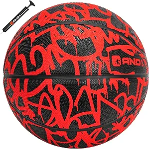 and1 fantom graffiti basketball official regulation size 7 rubber basketball deep channel construction