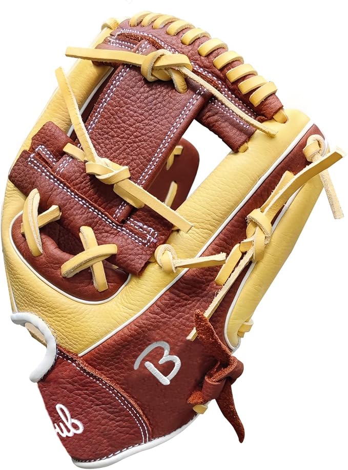 beoub baseball softball glove pro real leather youth adults mens women outfield infield fielding glove 