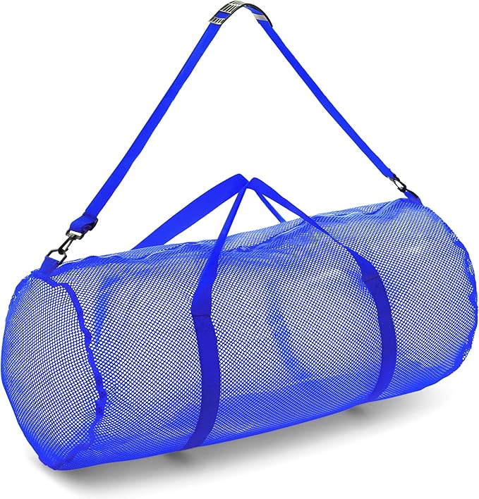 champion sports mesh duffle bag with zipper and adjustable shoulder strap 15 x 36 multipurpose oversized gym