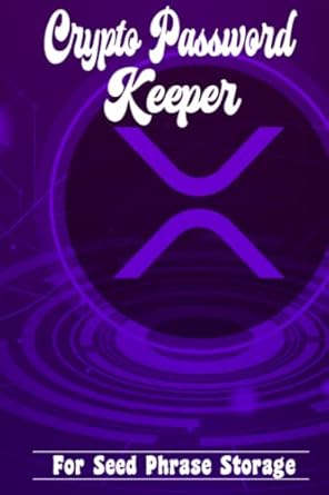 crypto password keeper log crypto seed phrase storage book for crypto private key/seed phrase storage 6x9 1st