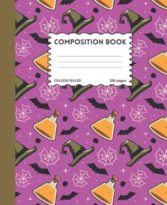 halloween composition book college ruled line paper composition notebook 7 5x9 25 200 pages 1st edition
