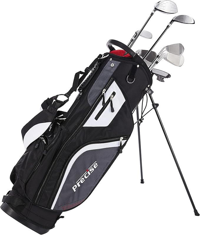precise m5 mens  golf clubs package set includes titanium driver s s fairway s s hybrid s s 5 pw irons putter
