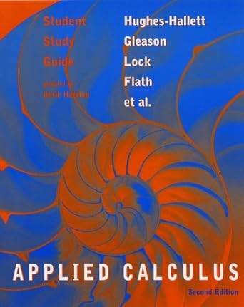 student study guide to accompany applied calculus 2nd edition deborah hughes hallett ,ansie meiring