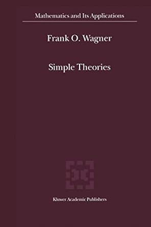 simple theories 1st edition frank o wagner 9048154170, 978-9048154173