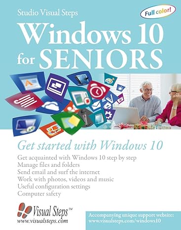 windows 10 for seniors get started with windows 10 1st edition studio visual steps 9059054512, 978-9059054516