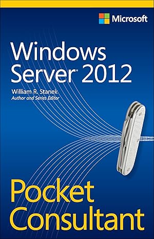 windows server 2012 pocket consultant 1st edition william stanek 0735666334, 978-0735666337