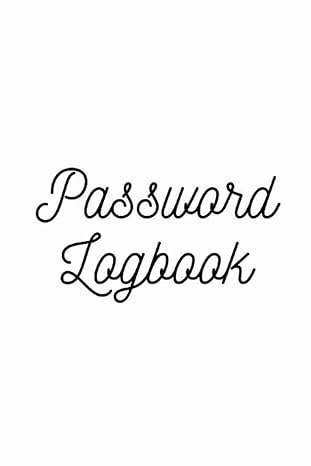 password logbook for internet log in records notebook to organise websites email address and username