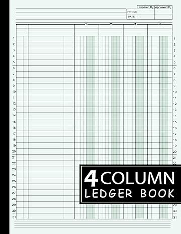 4 column ledger book 1st edition luca heazterfien bookkeeping ledgers press b0chcp31rn