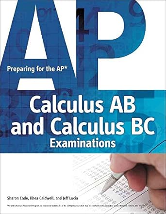 preparing for the ap calculus ab and calculus bc examinations 1st edition sharon cade ,rhea caldwell ,jeff