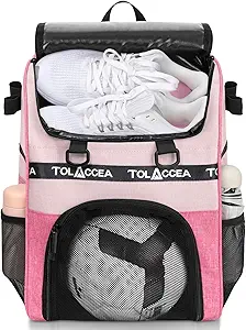 tolaccea soccer bags soccer backpack with ball compartment for men women large sports equipment bags with