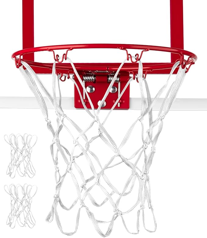 xxxyyy mini basketball net replacement 8 loop 2 pack vibrant color for indoor door/room walls 8 10 25 hoop 