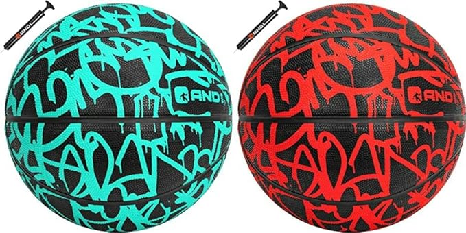 and1 rubber basketball bundle two regulation official size basketballs  ?and1 b0c2kpyynz