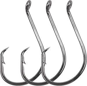 circle hooks 2x strong fishing hooks saltwater surf fishing catfish fishing hooks black nickel high carbon